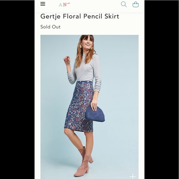 Anthropologie Maeve Gertje Floral pencil skirt Med - Picture 1 of 5